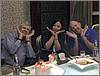 Dinner antics - Bob,Cynthia,John Dinner antics - Bob,Cynthia,John